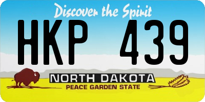 ND license plate HKP439