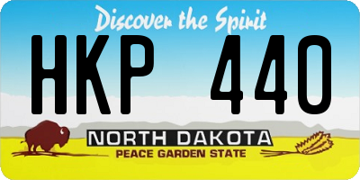 ND license plate HKP440