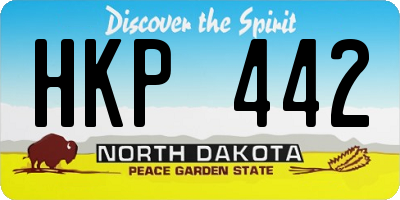 ND license plate HKP442