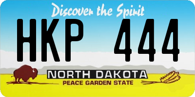 ND license plate HKP444