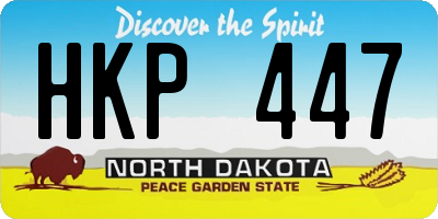 ND license plate HKP447