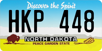 ND license plate HKP448