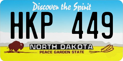 ND license plate HKP449