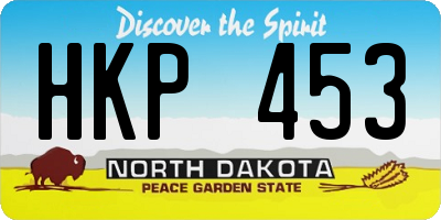 ND license plate HKP453