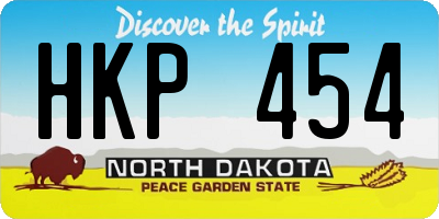 ND license plate HKP454
