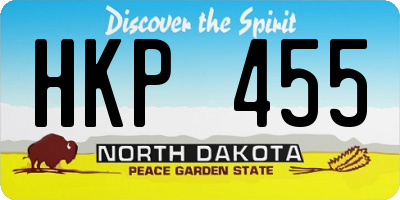 ND license plate HKP455