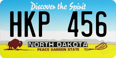 ND license plate HKP456