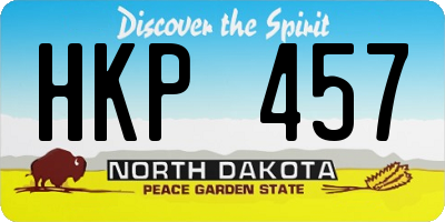 ND license plate HKP457