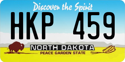 ND license plate HKP459