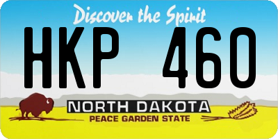 ND license plate HKP460
