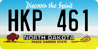 ND license plate HKP461