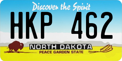 ND license plate HKP462