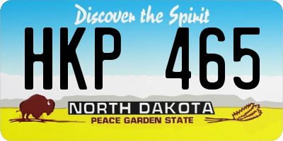 ND license plate HKP465