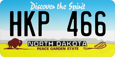 ND license plate HKP466