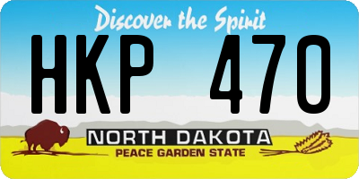 ND license plate HKP470