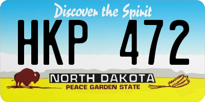 ND license plate HKP472
