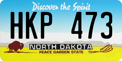 ND license plate HKP473