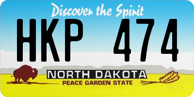 ND license plate HKP474