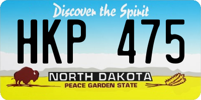 ND license plate HKP475
