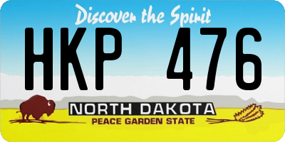 ND license plate HKP476
