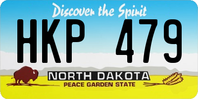 ND license plate HKP479