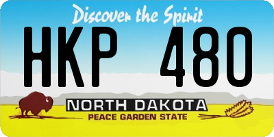 ND license plate HKP480