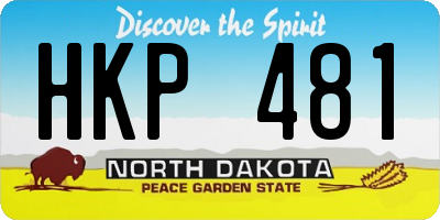 ND license plate HKP481