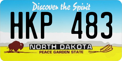 ND license plate HKP483