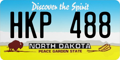 ND license plate HKP488