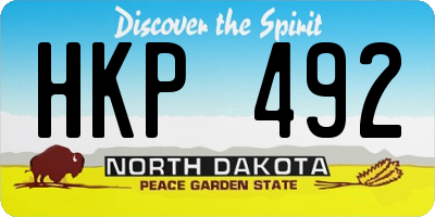 ND license plate HKP492