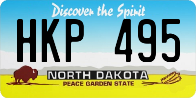 ND license plate HKP495