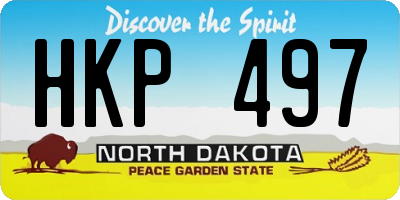 ND license plate HKP497