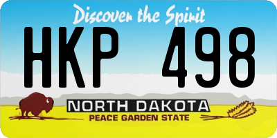 ND license plate HKP498