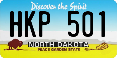ND license plate HKP501