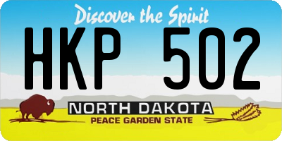 ND license plate HKP502