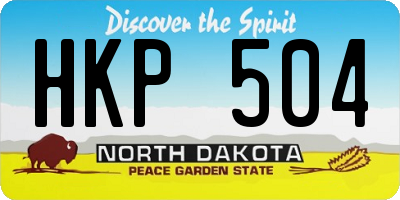 ND license plate HKP504