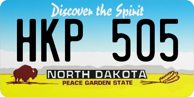 ND license plate HKP505