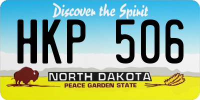 ND license plate HKP506