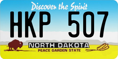 ND license plate HKP507