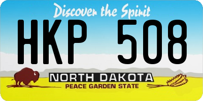 ND license plate HKP508