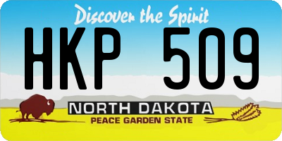 ND license plate HKP509