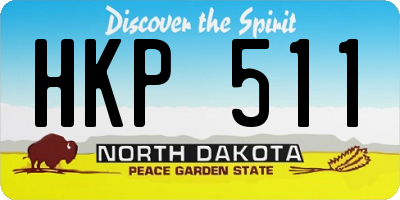 ND license plate HKP511