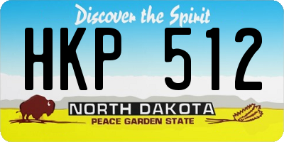 ND license plate HKP512