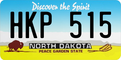 ND license plate HKP515