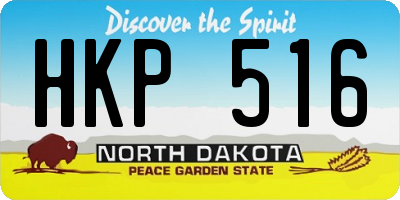 ND license plate HKP516