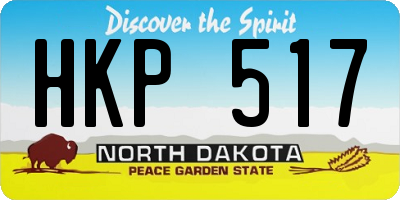 ND license plate HKP517