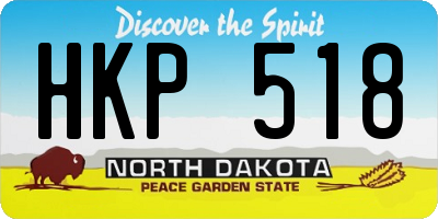 ND license plate HKP518