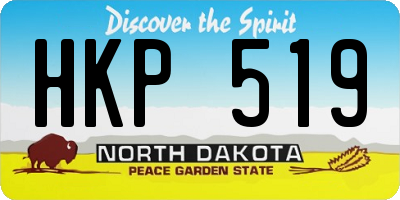 ND license plate HKP519