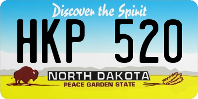 ND license plate HKP520