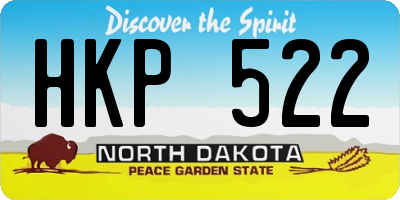 ND license plate HKP522